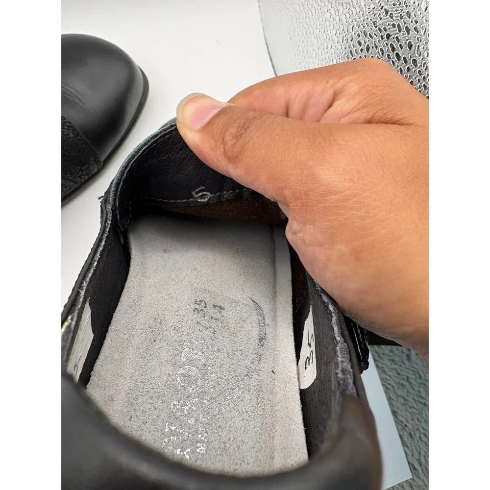 Naot Kirei Black Leather Mary Jane Comfort Shoe Women EU 35 Hook Loop Orthopedic